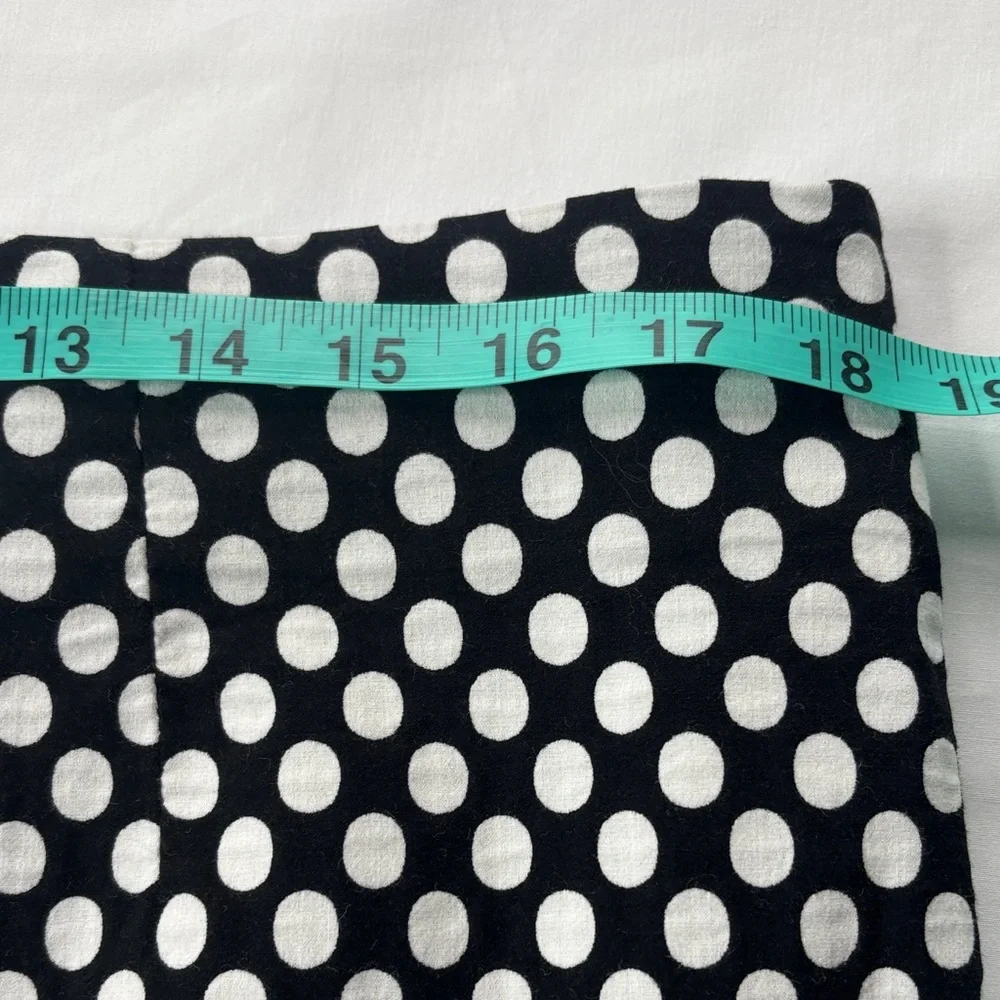 ⚫⚪ Chico's Black White Polka Dot Skirt Size 3 A-Line Stretch Flowy ⚪⚫ - Picture 9 of 12